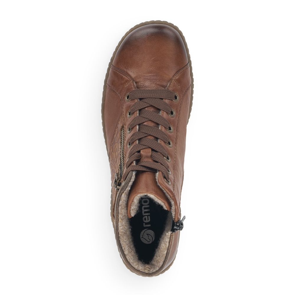 detail Dámská kotníková obuv  REMONTE<br><small> R1497-22 hnědá W2</small>