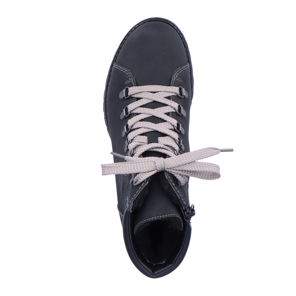 detail Dámská kotníková obuv RIEKER 78501-00 černá W2
