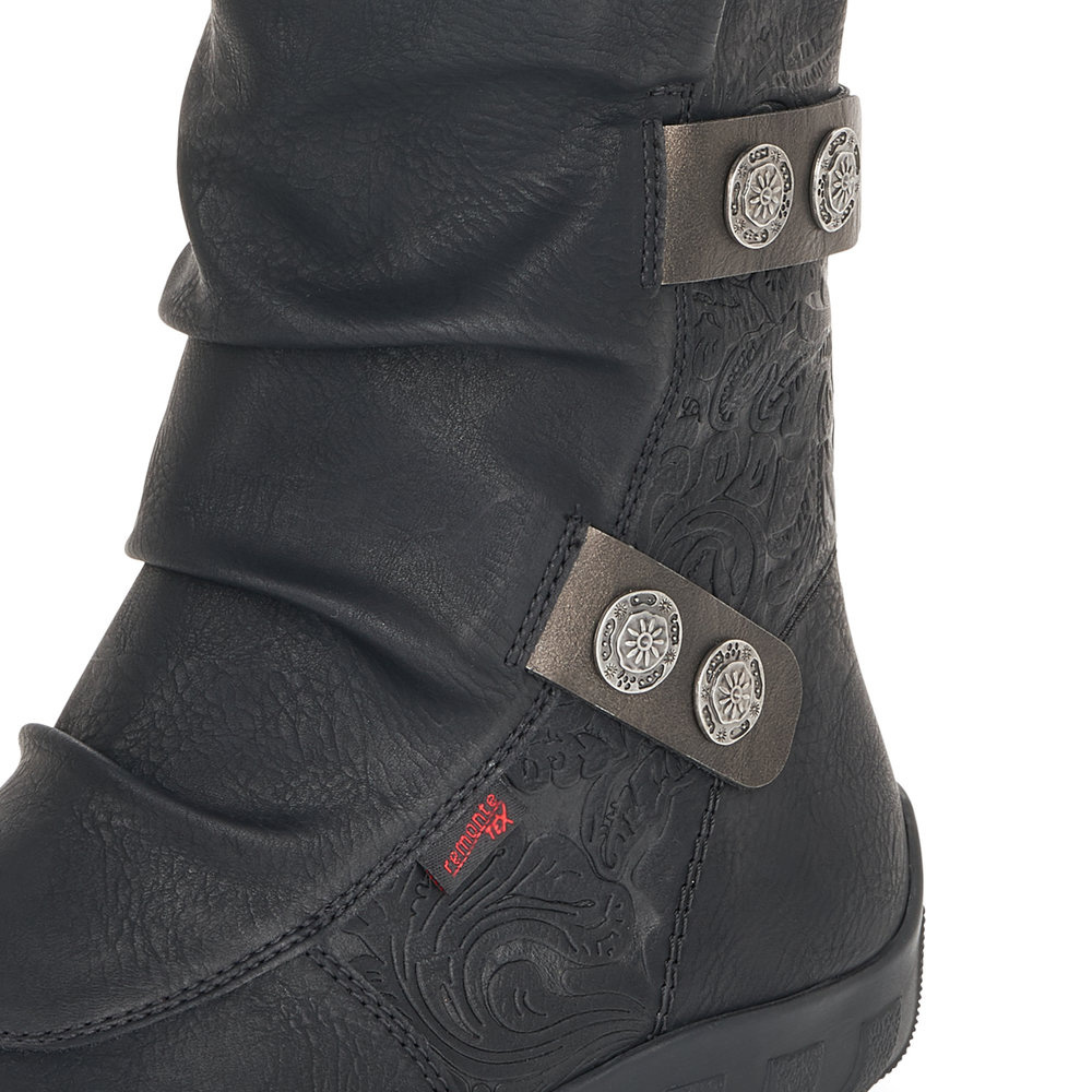 detail Dámská kotníková obuv REMONTE R3495-01 černá W0