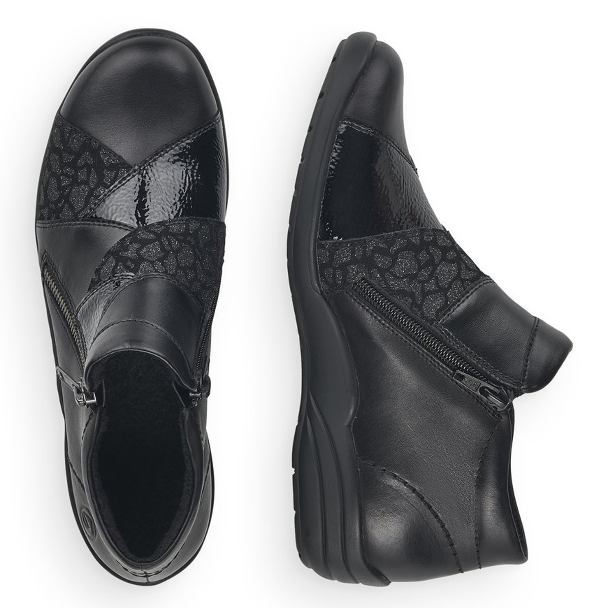 detail Dámská kotníková obuv REMONTE R7674-03 černá W2