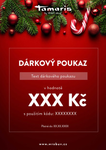 Dárkový poukaz vánoční červený