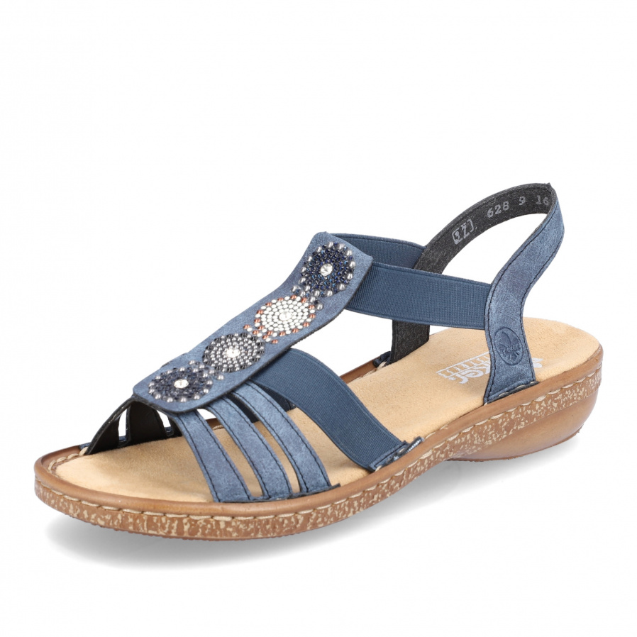 Dámské sandály RIEKER 628G9-16 modrá S4
