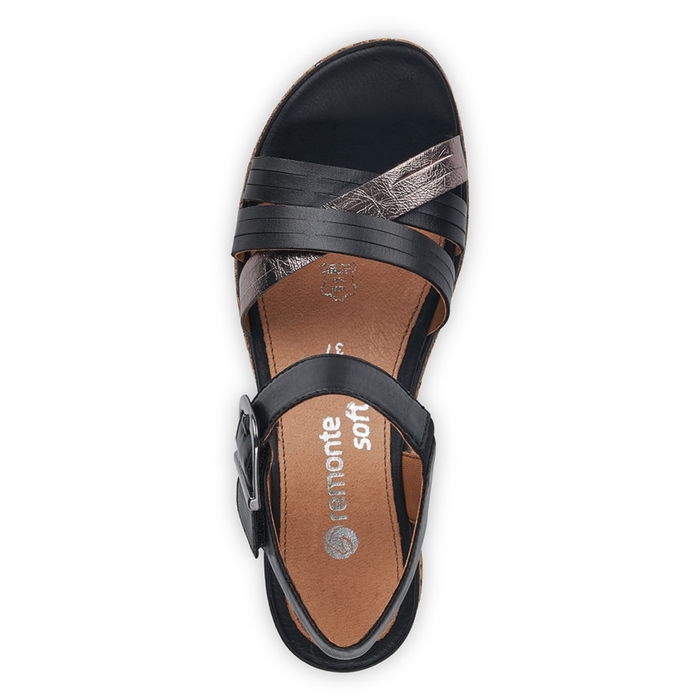 detail Dámské sandály REMONTE D3057-01 černá S1