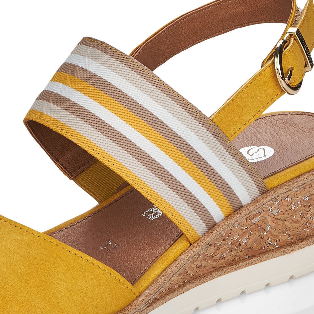 detail Dámské sandály REMONTE R6253-68 žlutá S1
