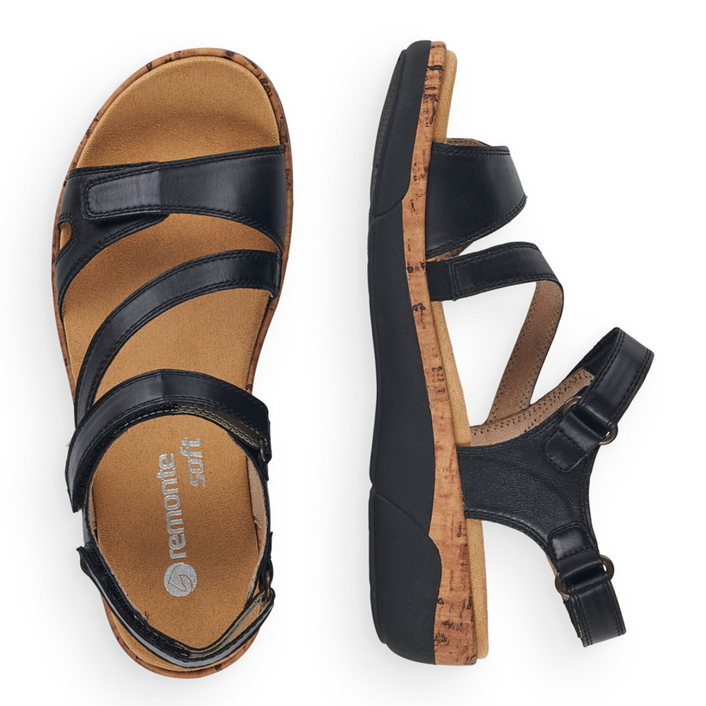 detail Dámské sandály REMONTE R6850-01 černá S4