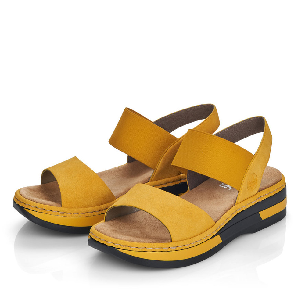 detail Dámské sandály RIEKER V5910-68 žlutá S2