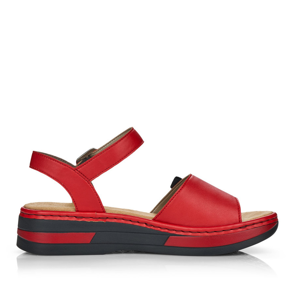 detail Dámské sandály RIEKER V59Y1-33 červená S1
