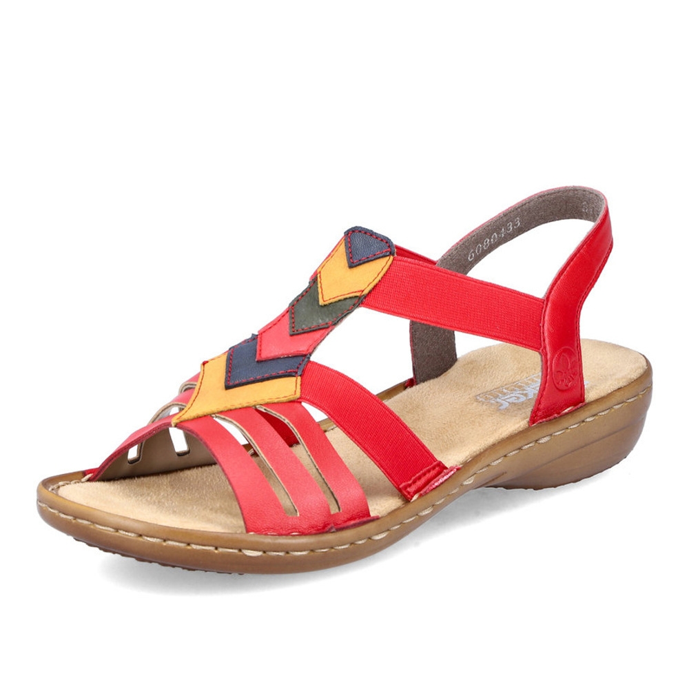detail Dámské sandály RIEKER 60804-33 červená S4