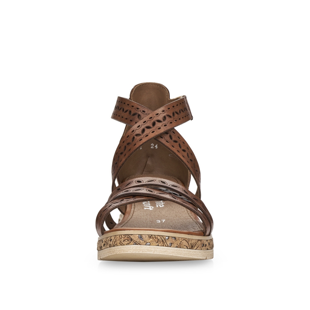 detail Dámské sandály REMONTE D3061-24 hnědá S3