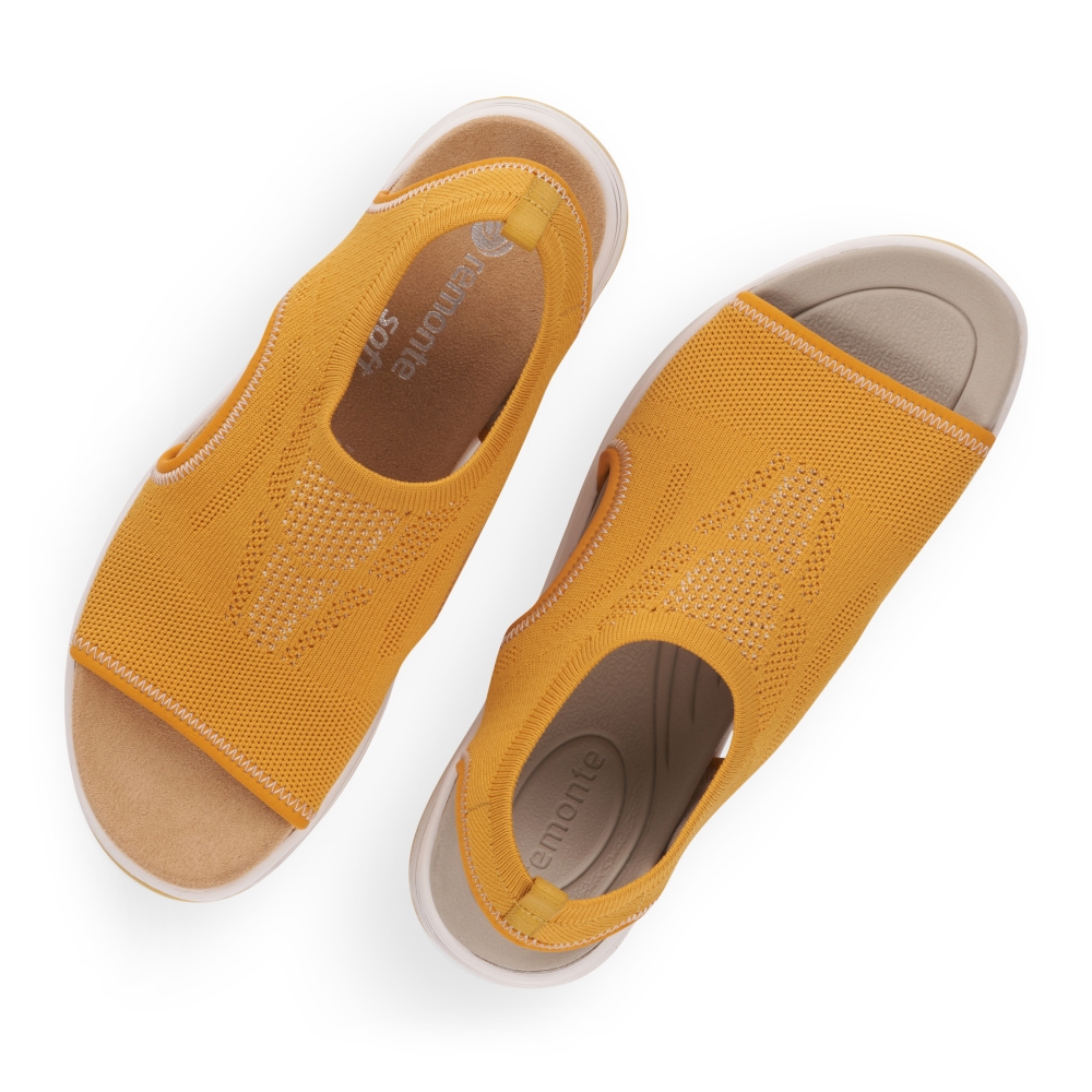 detail Dámské sandály REMONTE R2955-68 žlutá S3