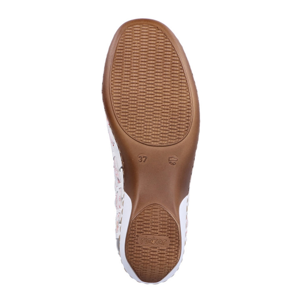 detail Dámské sandály RIEKER 47156-81 bílá S4