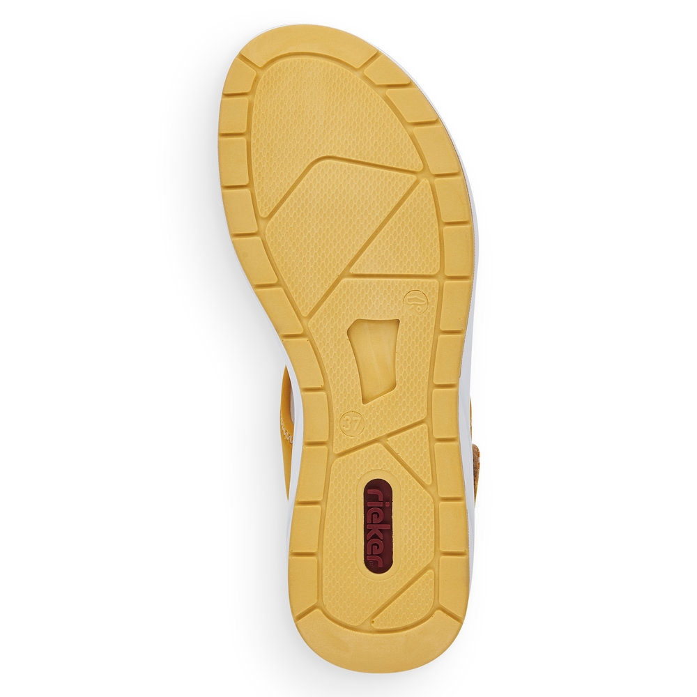 detail Dámské sandály RIEKER 64302-68 žlutá S2