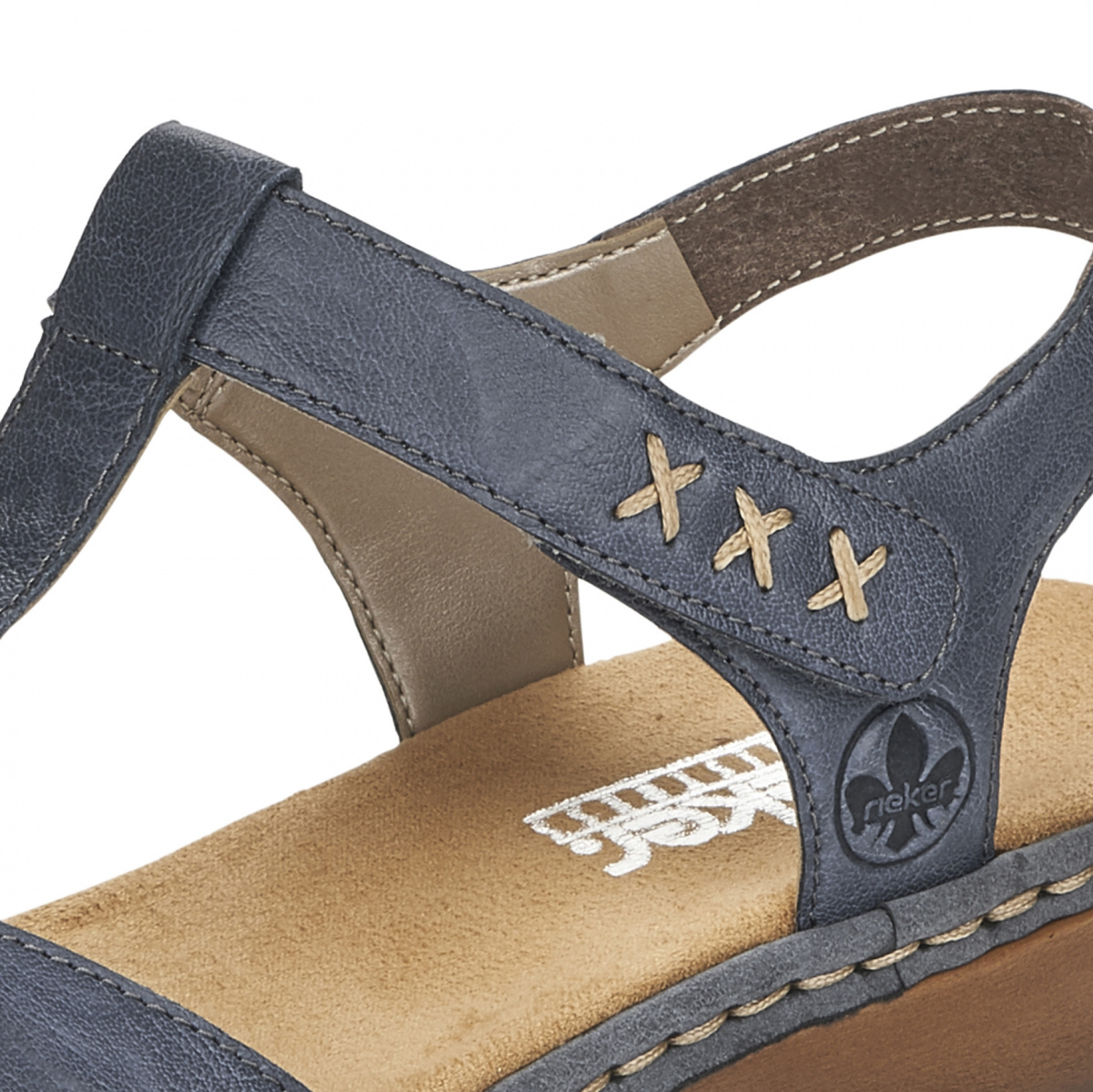 detail Dámské sandály RIEKER 65919-12 modrá S4