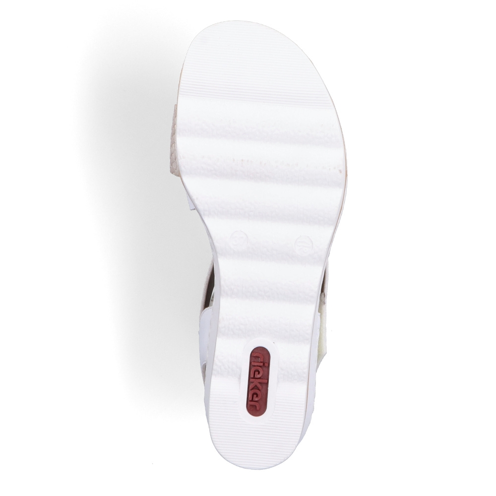 detail Dámské sandály RIEKER 67454-80 bílá S4