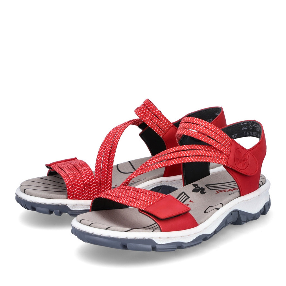 detail Dámské sandály RIEKER 68871-33 červená S4