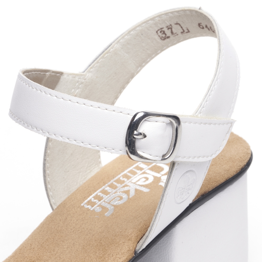 detail Dámské sandály RIEKER 64650-80 bílá S3