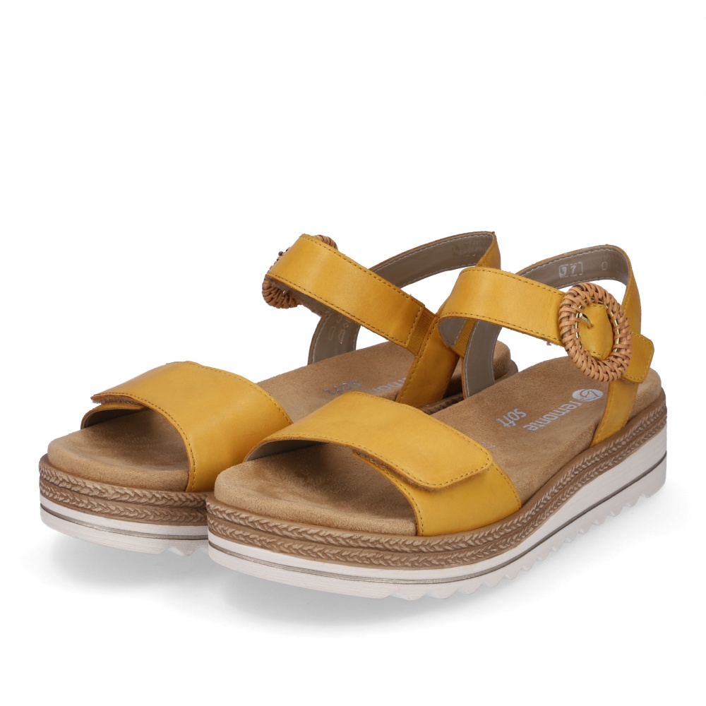 detail Dámské sandály REMONTE D0Q52-68 žlutá S3