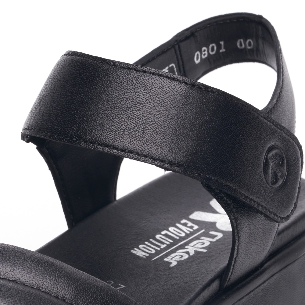 detail Dámské sandály RIEKER REVOLUTION W0801-00 černá S3