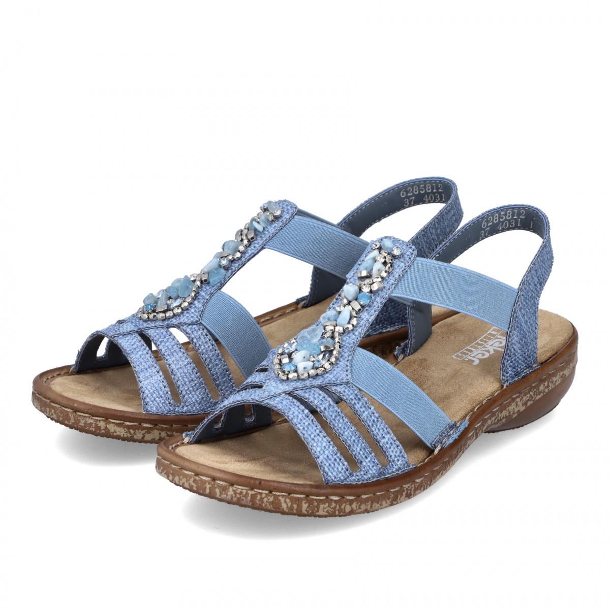 detail Dámské sandály RIEKER 62858-12 modrá S3