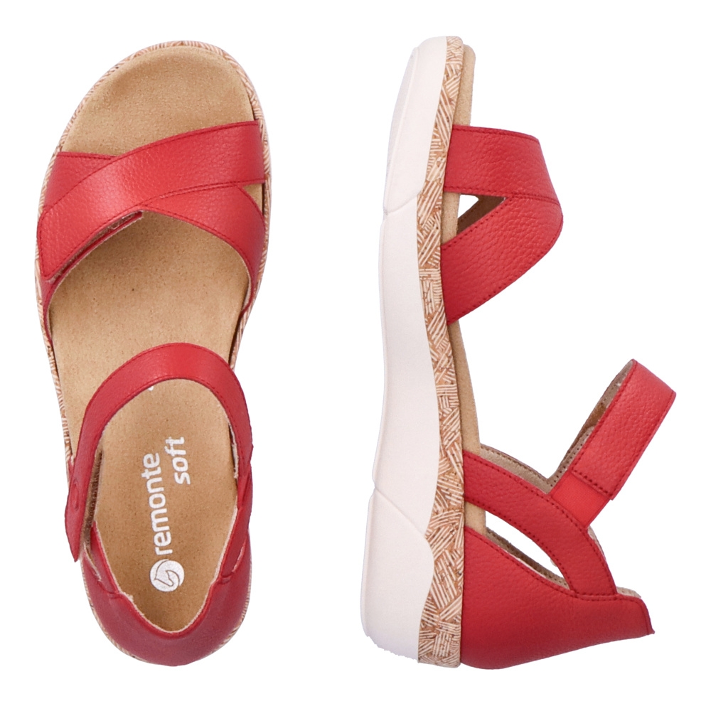 detail Dámské sandály REMONTE R6859-33 červená S3