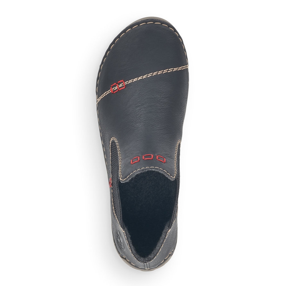 detail Dámská kotníková obuv RIEKER 52590-01 černá W1
