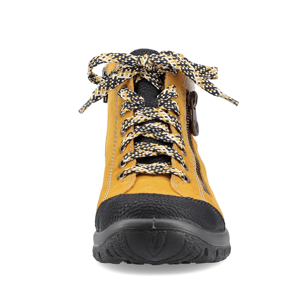 detail Dámská kotníková obuv RIEKER L7132-00 žlutá W2