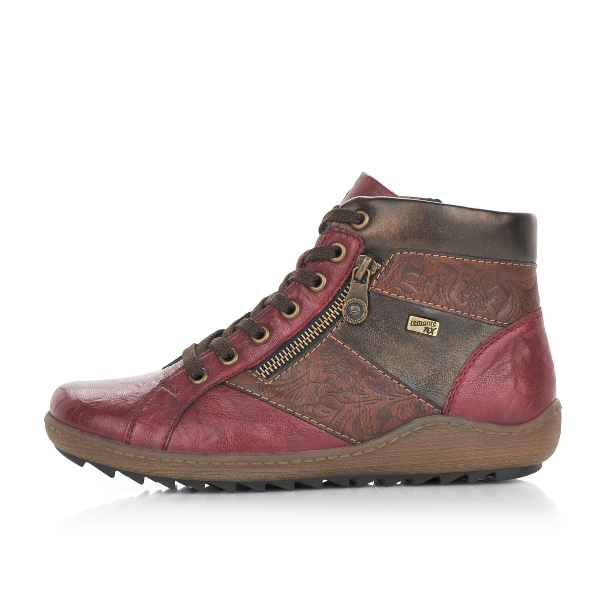 detail Dámská kotníková obuv REMONTE R1497-35 červená W1