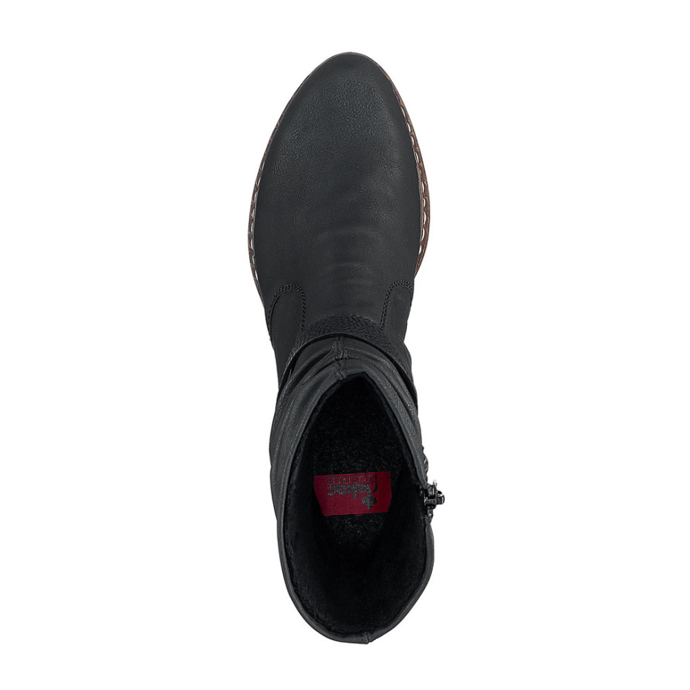 detail Dámská kotníková obuv RIEKER Y08R1-00 černá W3
