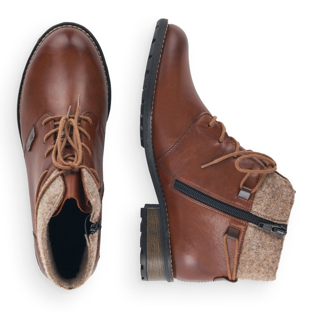 detail Dámská kotníková obuv REMONTE R3332-24 hnědá W2