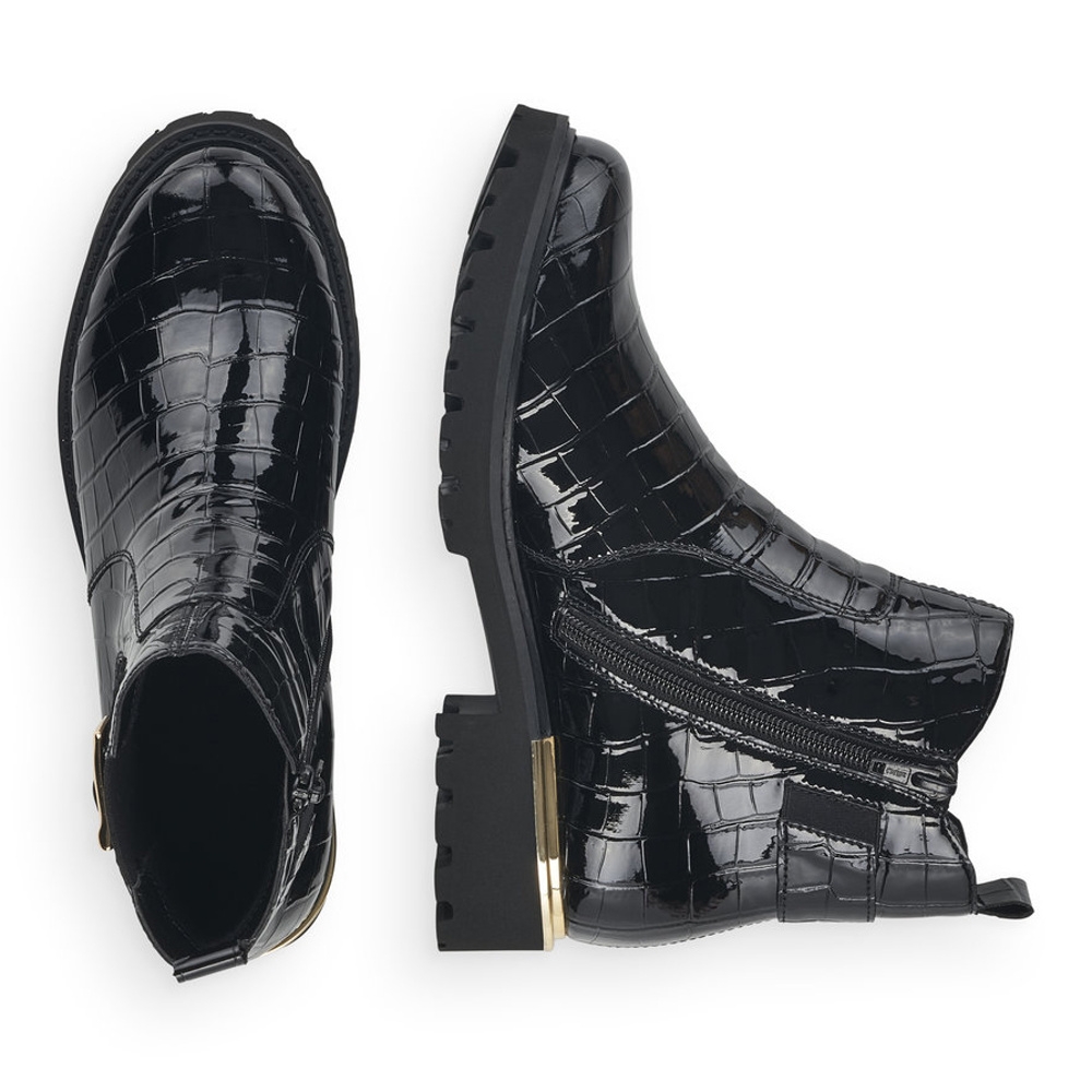 detail Dámská kotníková obuv REMONTE D8684-02 černá W3