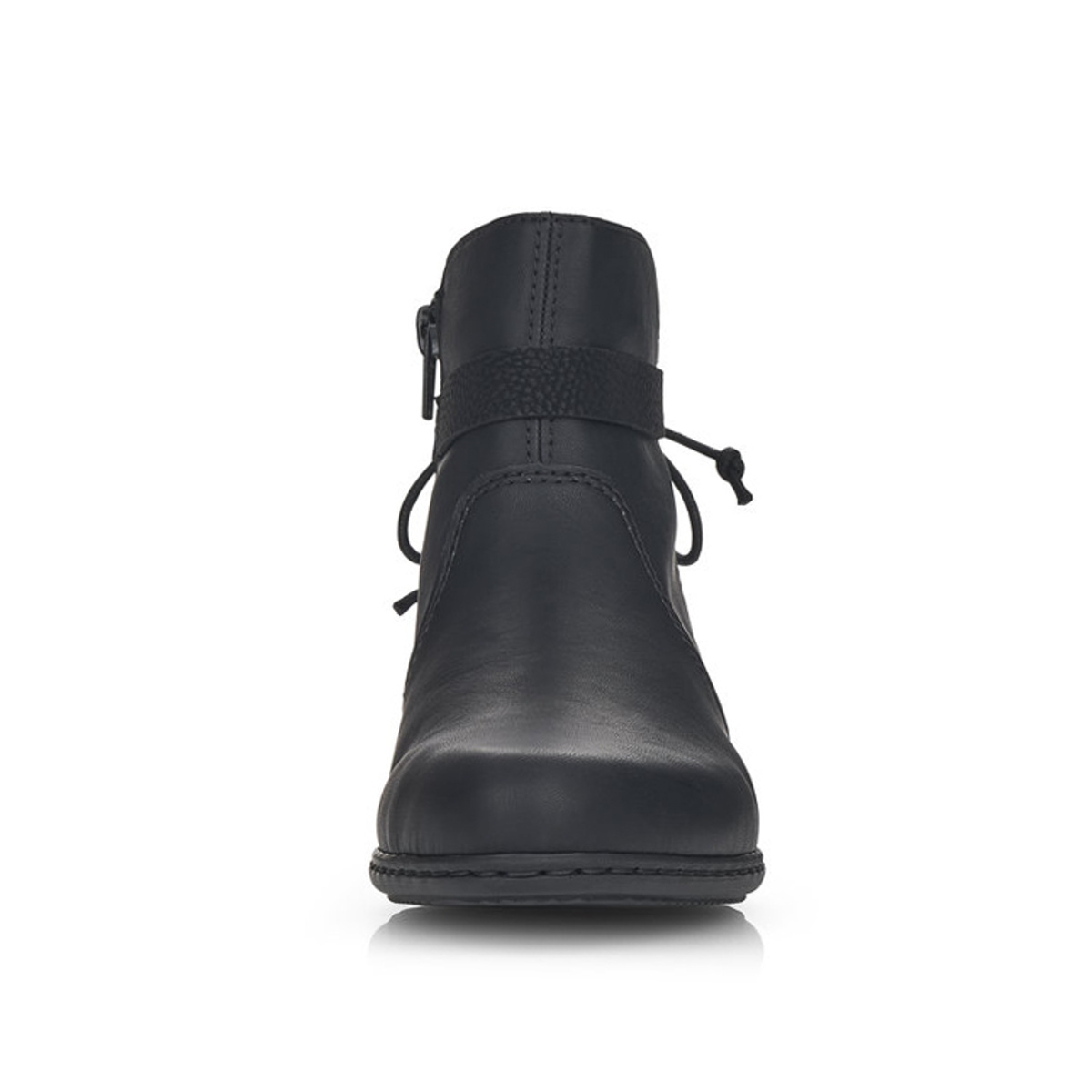 detail Dámská kotníková obuv RIEKER Y0782-01 černá W3