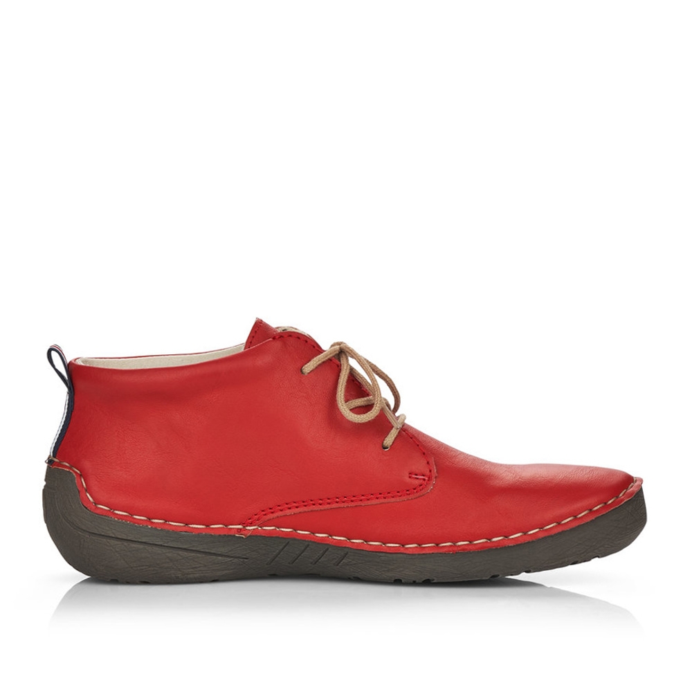 detail Dámská kotníková obuv RIEKER 52522-33 červená W3