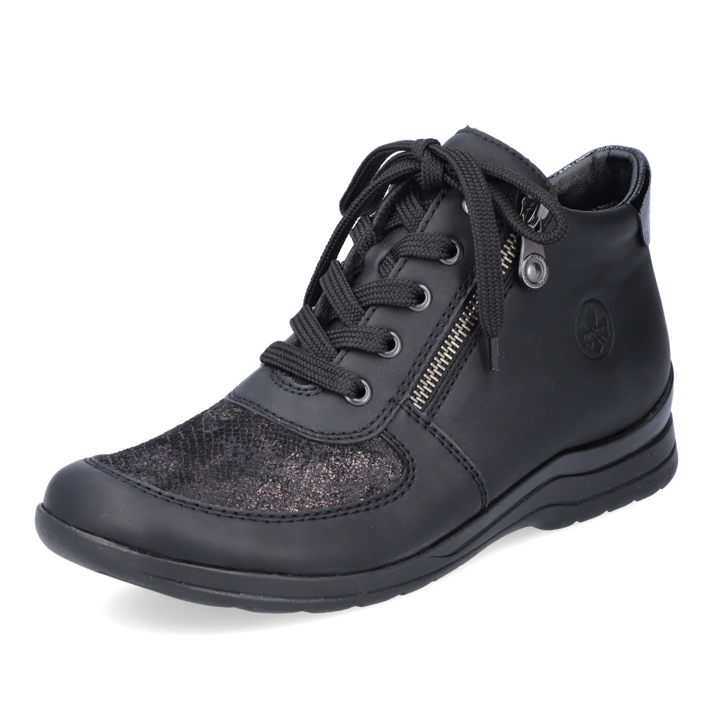detail Dámská kotníková obuv RIEKER L1840-00 černá W2