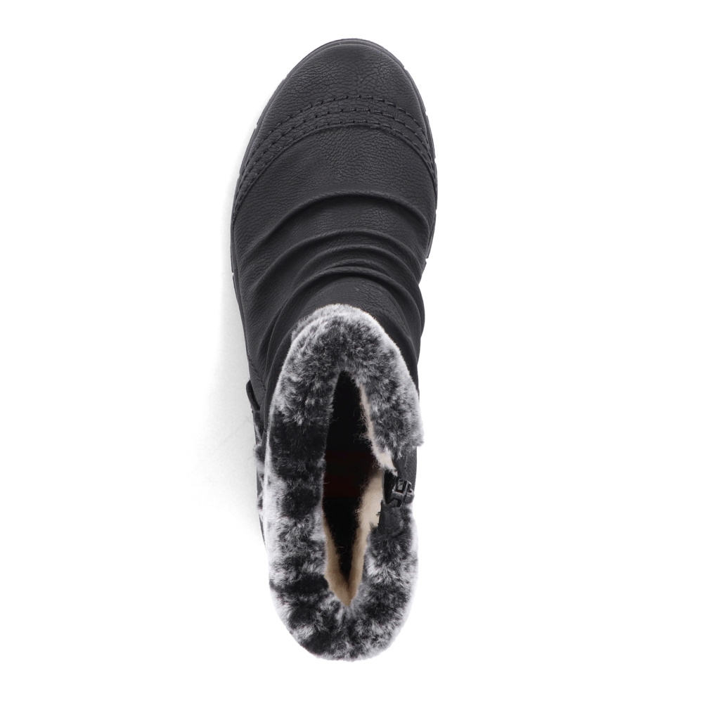 detail Dámská kotníková obuv RIEKER Y1361-00 černá W3