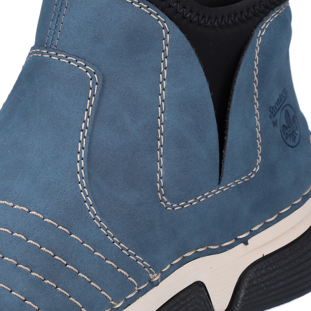 detail Dámská kotníková obuv RIEKER 45980-14 modrá W3