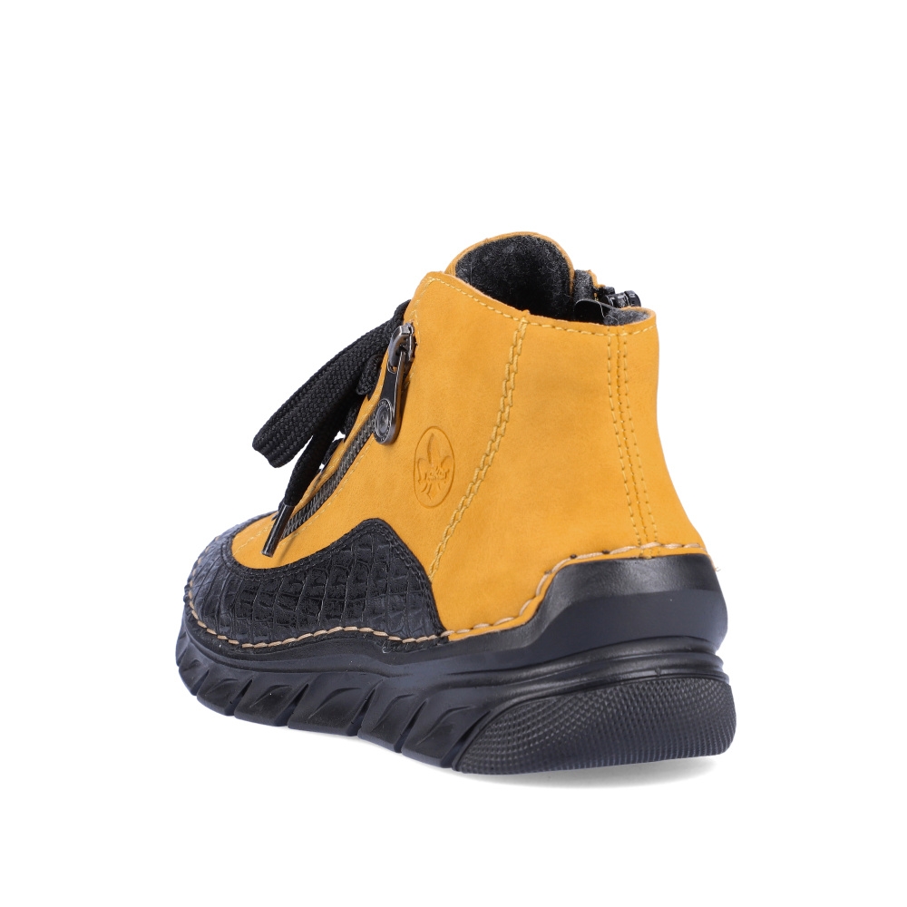 detail Dámská kotníková obuv RIEKER 55021-68 žlutá W2