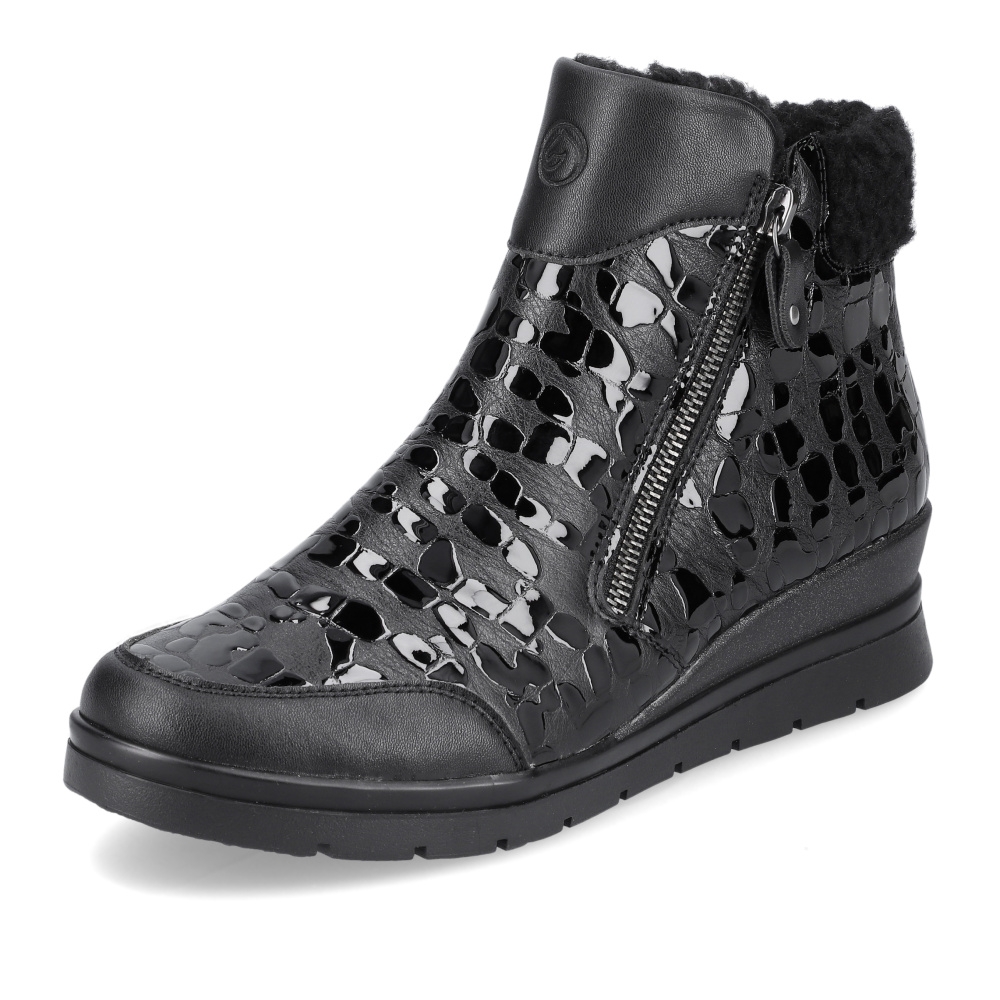detail Dámská kotníková obuv REMONTE R0775-03 černá W3