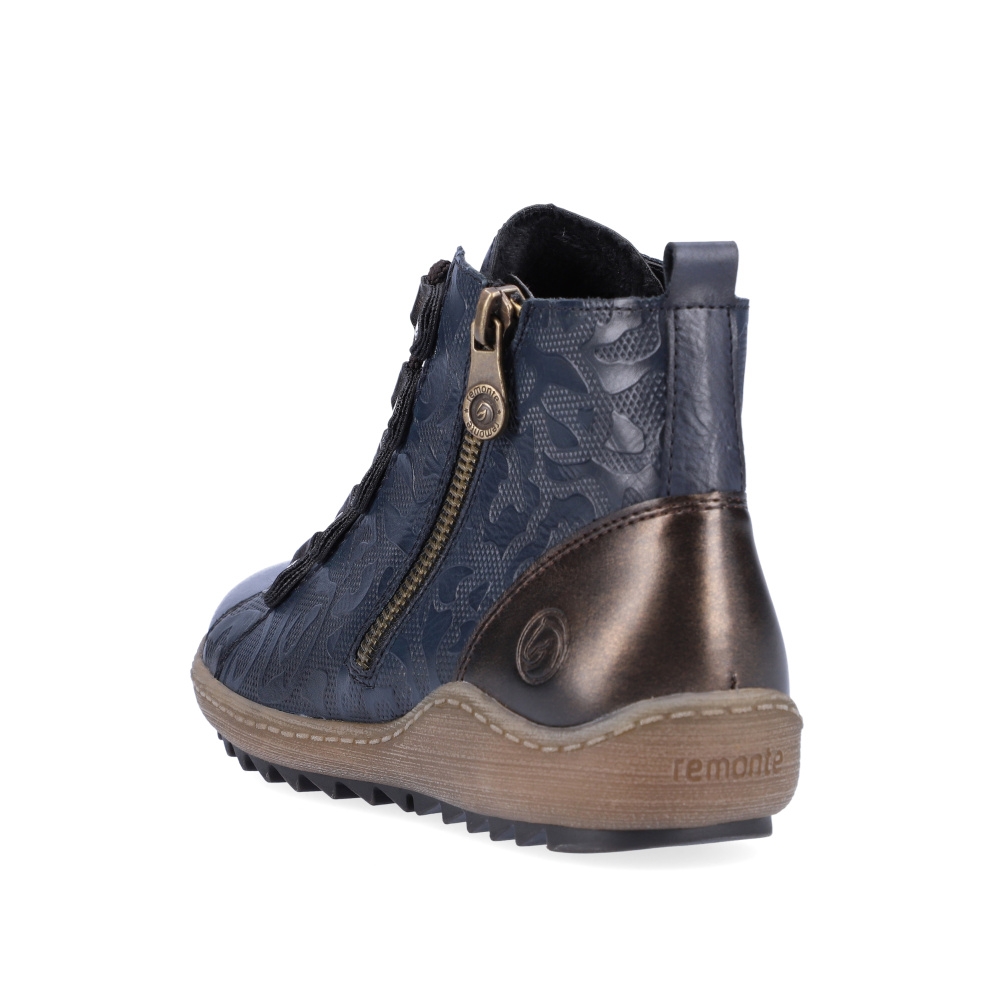 detail Dámská kotníková obuv REMONTE R1488-14 modrá W3