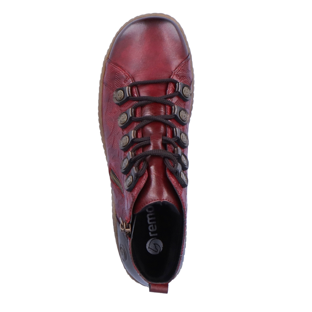 detail Dámská kotníková obuv REMONTE R1488-35 červená W2