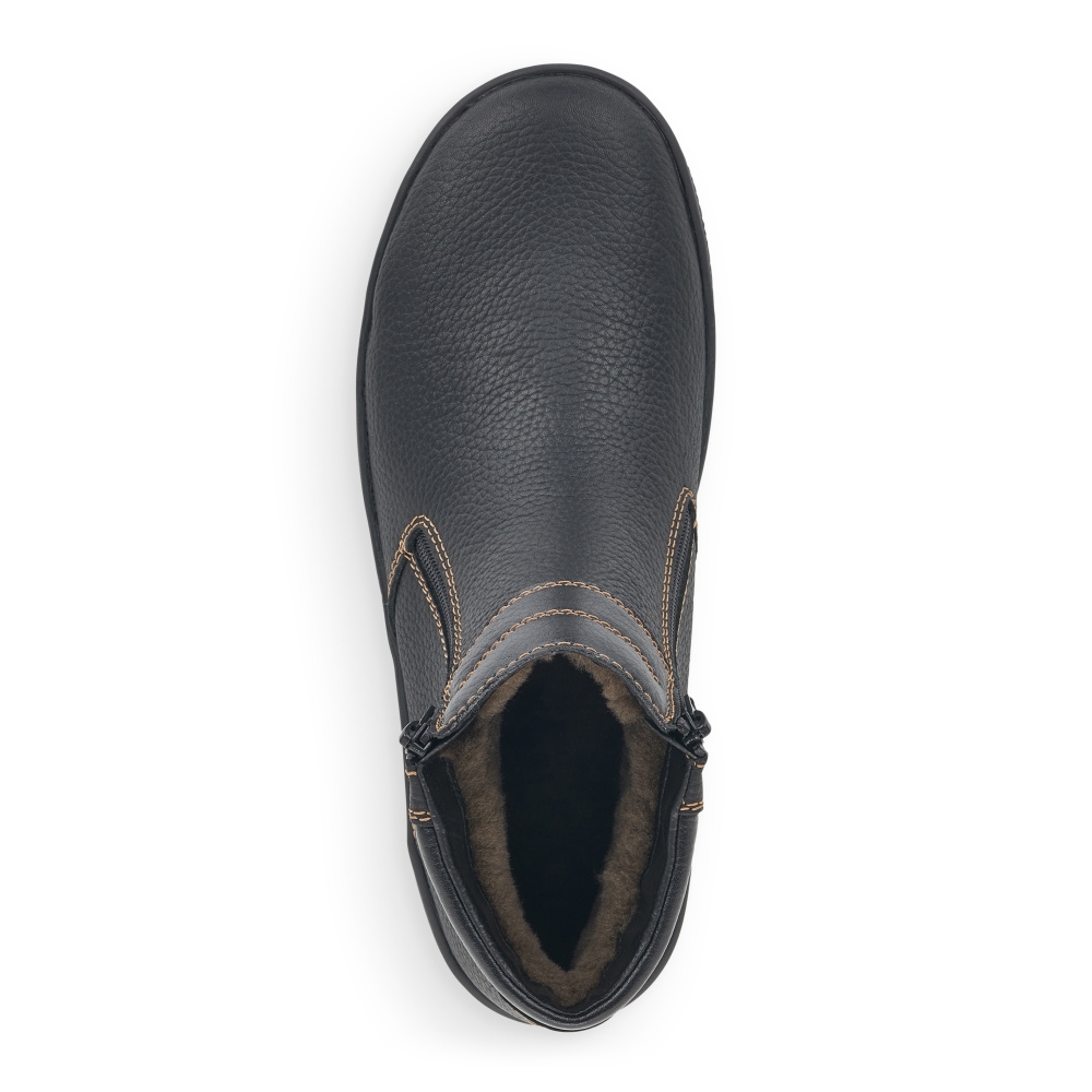 detail Pánská kotníková obuv RIEKER 38654-00 černá W2