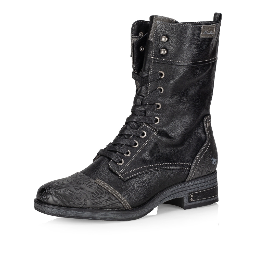 detail Dámská kotníková obuv MUSTANG 1293510-9 černá W2