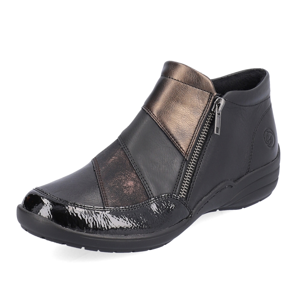 detail Dámská kotníková obuv REMONTE R7678-01 černá W3