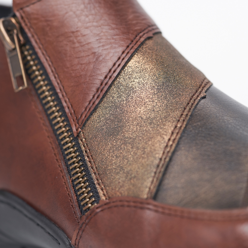 detail Dámská kotníková obuv REMONTE R7678-22 hnědá W3