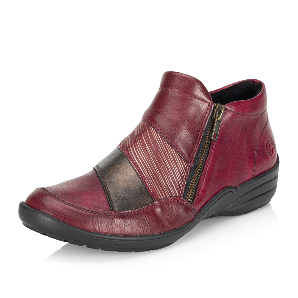 detail Dámská kotníková obuv REMONTE R7678-35 červená W3