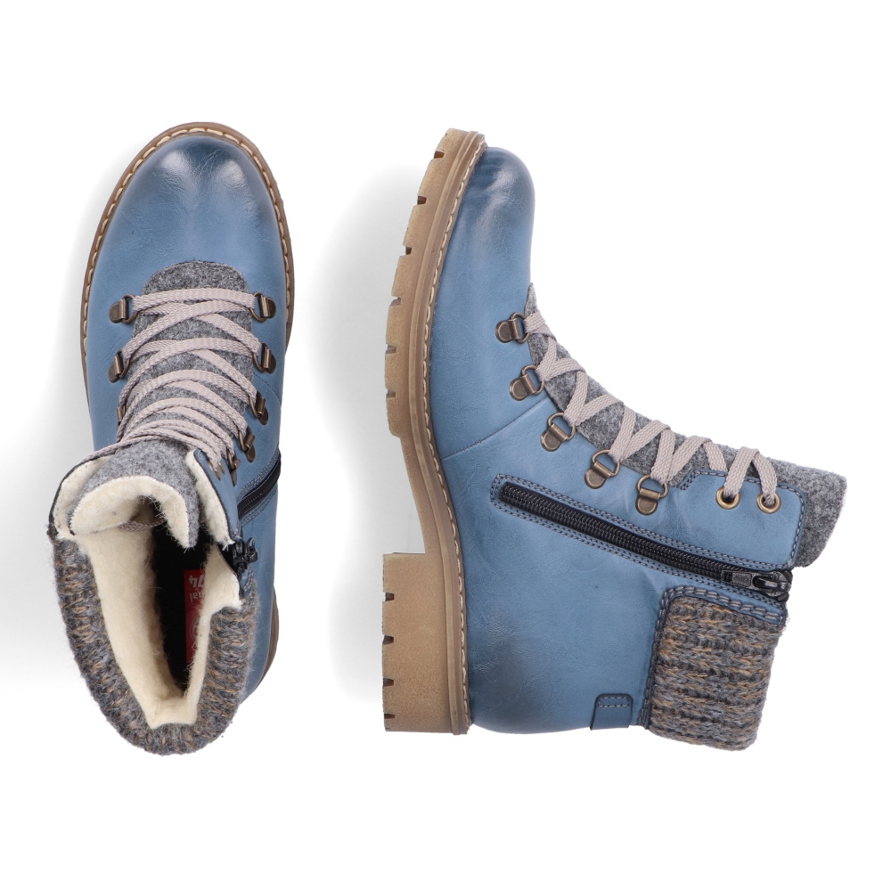 detail Dámská kotníková obuv RIEKER Y9131-15 modrá W3