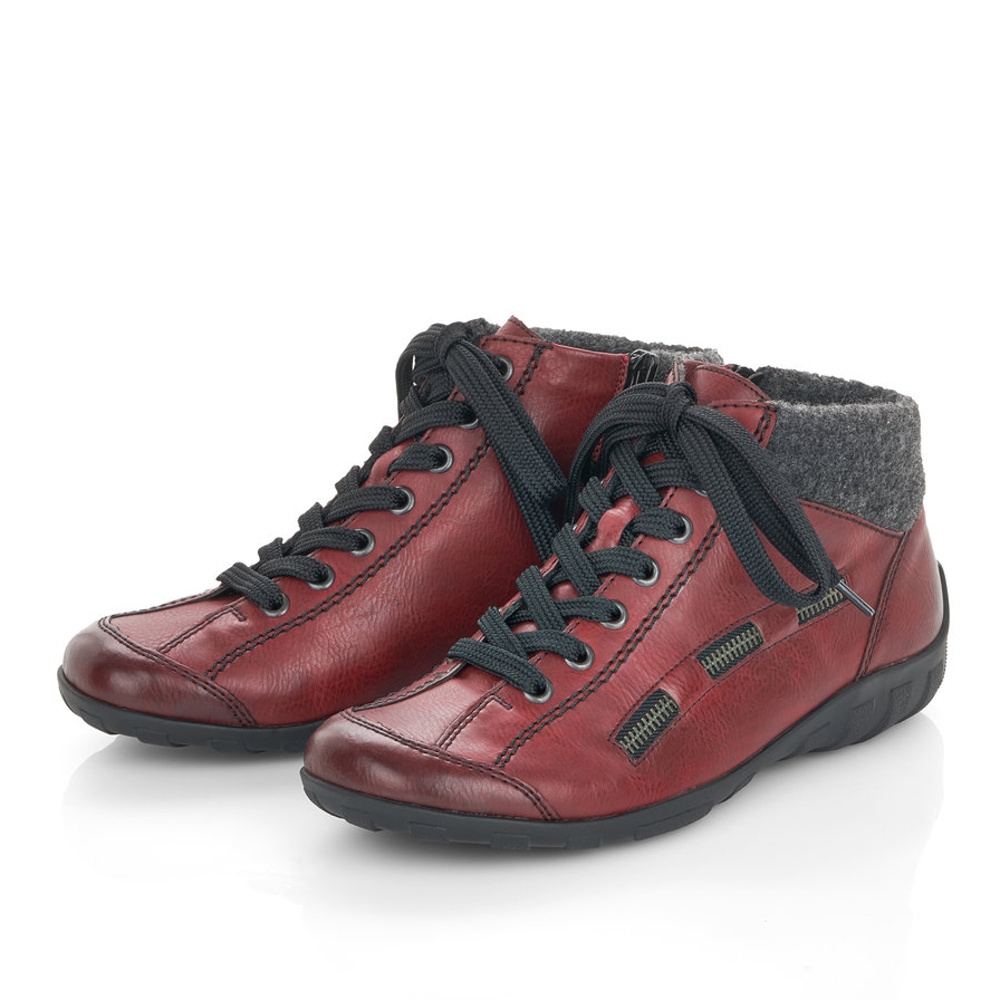 detail Dámská kotníková obuv RIEKER L6543-35 červená W1