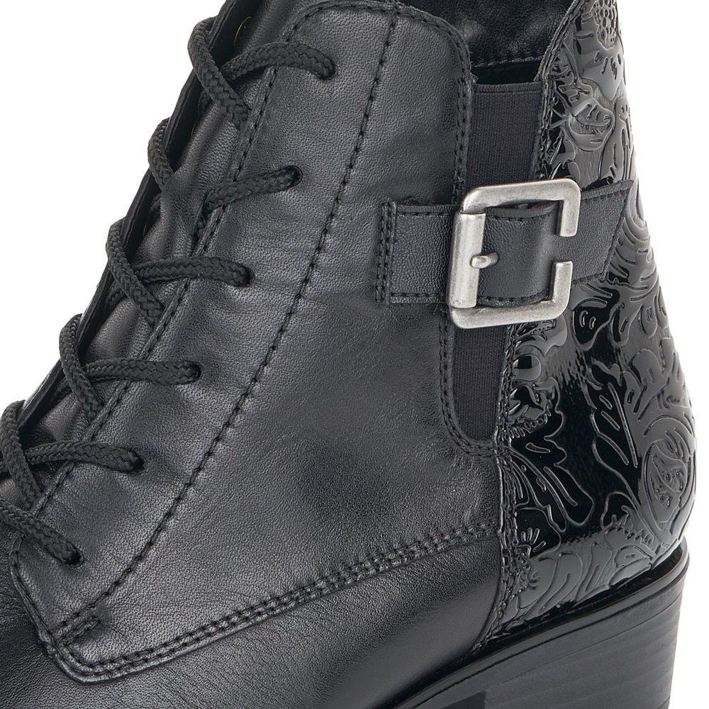 detail Dámská kotníková obuv REMONTE D6875-01 černá W0
