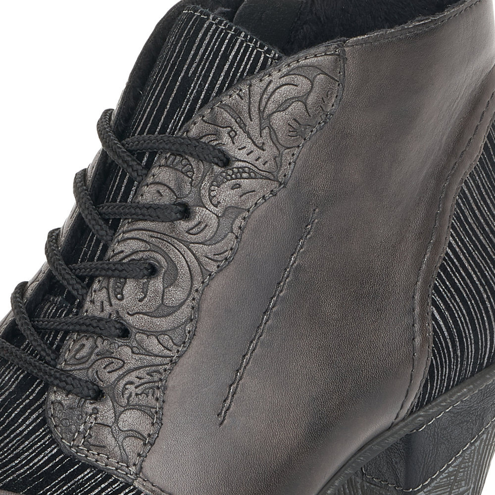 detail Dámská kotníková obuv REMONTE D8789-40 šedá W0