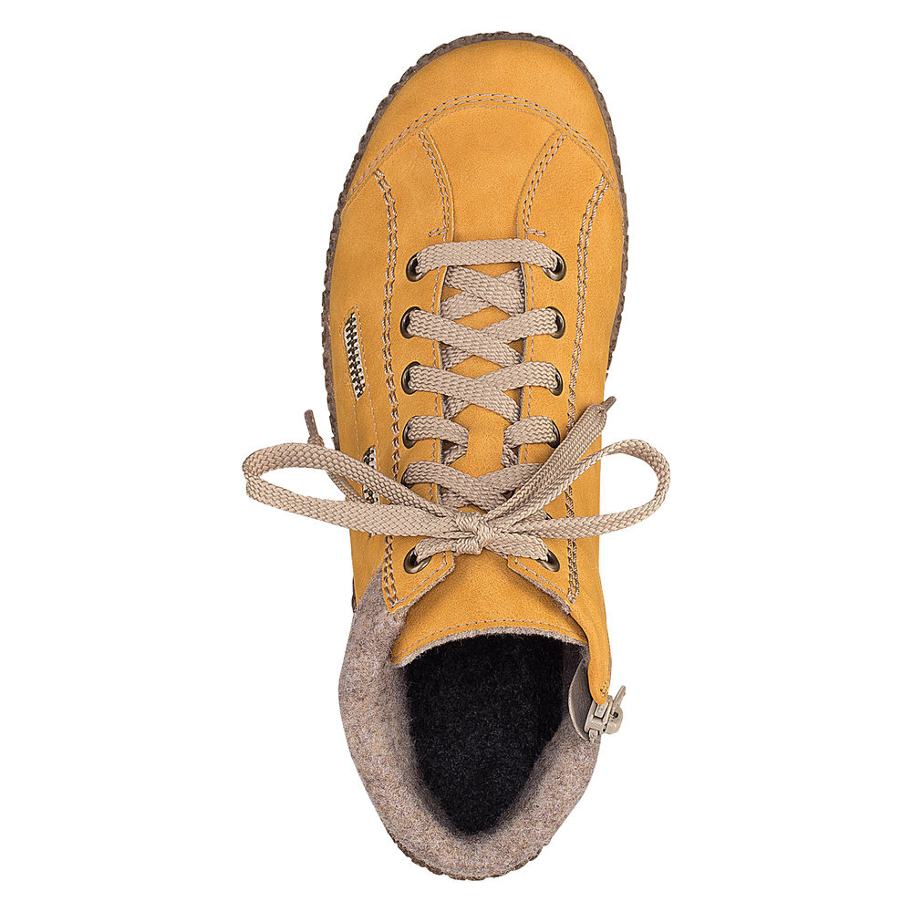 detail Dámská kotníková obuv RIEKER L7543-69 žlutá W3