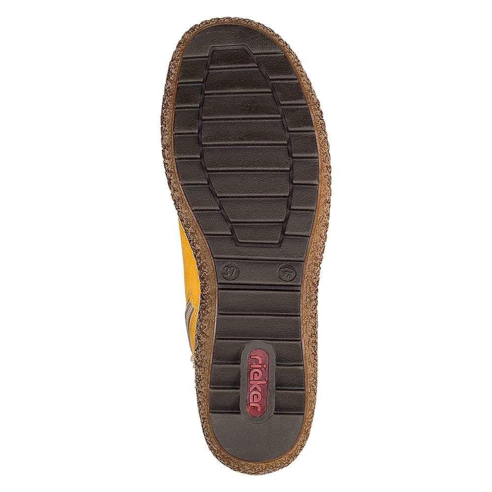detail Dámská kotníková obuv RIEKER L7543-69 žlutá W3